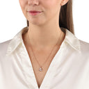 AMOR Halskette Damen, 925 Silber rosé vergoldet, Zirkonia weiß, Ansicht 2