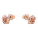 AMOR Ohrring (Ohrstecker) Damen, 925 Silber rosé vergoldet, Zirkonia weiß, Ansicht 4