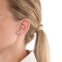 AMOR Ohrring (Ohrstecker) Damen, 925 Silber rhodiniert, Zirkonia weiß, Ansicht 2