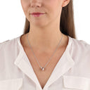 AMOR Halskette Damen, 925 Silber silber / rosévergoldet (bicolor), Kristall weiß, Ansicht 3