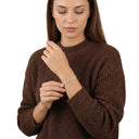 AMOR Armband Damen, 925 Silber rhodiniert, Zirkonia weiß, am Model