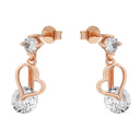 AMOR Ohrring (Ohrhänger) Damen, 925 Silber rosé vergoldet, Zirkonia weiß, Ansicht 4