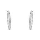 AMOR Ohrring (Creolen) Damen, 925 Silber rhodiniert, Zirkonia weiß, Ansicht 3