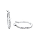 AMOR Ohrring (Creolen) Damen, 925 Silber rhodiniert, Zirkonia weiß, Hauptbild