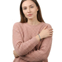 AMOR unisex bracelet, stainless steel, worn by model