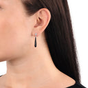 AMOR Ohrring (Ohrhänger) Damen, 925 Silber rhodiniert, Kristallglas weiß, Ansicht 2