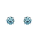 AMOR Ohrring (Ohrstecker) Damen, 925 Silber rhodiniert, Zirkonia hellblau, Ansicht 3