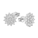 AMOR women's stud earrings, rhodium-plated 925 sterling silver, view 3