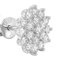 AMOR women's stud earrings, rhodium-plated 925 sterling silver, view 4