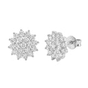 AMOR women's stud earrings, rhodium-plated 925 sterling silver, main image