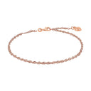 AMOR Fußkette Unisex, 925 Silber rosé vergoldet, Motiv Herz, Hauptbild