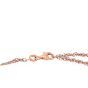 AMOR unisex anklet, rose gold-plated 925 sterling silver, heart motif, clasp
