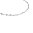 AMOR unisex anklet, rhodium-plated 925 sterling silver, heart motif, view 3