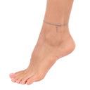 AMOR Fußkette Unisex, 925 Silber rhodiniert, Ansicht 2