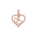 AMOR Anhänger (Halskette) Damen, 925 Silber rosé vergoldet, Motiv Herz, Zirkonia weiß, Hauptbild