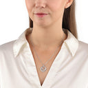 AMOR Halskette Damen, 925 Silber silber / rosévergoldet (bicolor), Zirkonia weiß, Ansicht 2