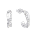AMOR Ohrring (Creolen) Damen, 925 Silber rhodiniert, Zirkonia weiß, Hauptbild