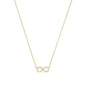 AMOR Halskette Damen, 925 Silber vergoldet, Motiv Infinity, Zirkonia weiß, Hauptbild