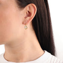 AMOR Ohrring (Ohrhänger) Damen, 925 Silber vergoldet, Zirkonia weiß, Ansicht 2