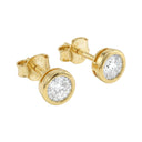 AMOR women's stud earrings, gold-plated 925 sterling silver, gold, white, view 15