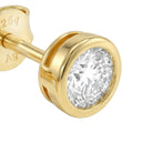 AMOR women's stud earrings, gold-plated 925 sterling silver, gold, white, view 16