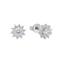 AMOR Ohrring (Ohrstecker) Damen, 925 Silber rhodiniert, Motiv Blume, Zirkonia weiß, Hauptbild