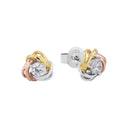 AMOR Ohrring (Ohrstecker) Damen, 925 Silber silber / vergoldet / rosé vergoldet (tricolor), Hauptbild