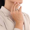 AMOR Ring Unisex, Edelstahl IP silber rosé, Ansicht 2
