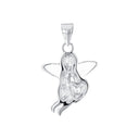 AMOR Anhänger (Halskette) Damen, 925 Silber rhodiniert, Motiv Engel, Rückseite