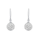 AMOR Ohrring (Ohrhänger) Damen, 925 Silber rhodiniert, Kristallglas weiß, Ansicht 3