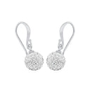 AMOR Ohrring (Ohrhänger) Damen, 925 Silber rhodiniert, Kristallglas weiß, Ansicht 4