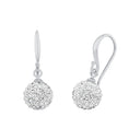 AMOR Ohrring (Ohrhänger) Damen, 925 Silber rhodiniert, Kristallglas weiß, Hauptbild