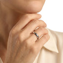 AMOR unisex ring, rhodium-plated 925 sterling silver, view 2