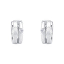 AMOR Ohrring (Creolen) Damen, 925 Silber rhodiniert, Zirkonia weiß, Ansicht 3