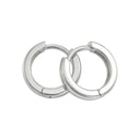 AMOR unisex hoop earrings, rhodium-plated 925 sterling silver, view 3
