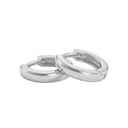 AMOR unisex hoop earrings, rhodium-plated 925 sterling silver, view 4