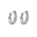 AMOR unisex hoop earrings, rhodium-plated 925 sterling silver, view 5