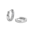 AMOR unisex hoop earrings, rhodium-plated 925 sterling silver, main image