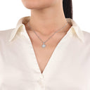 AMOR Anhänger (Halskette) Damen, 925 Silber rhodiniert, Motiv Kleeblatt, Ansicht 2