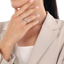AMOR Ring Damen, 925 Silber rhodiniert, Motiv Blume, Ansicht 2