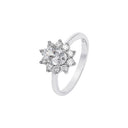AMOR Ring Damen, 925 Silber rhodiniert, Motiv Blume, Ansicht 3