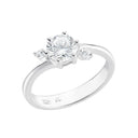 AMOR Ring Damen, 925 Silber rhodiniert, Zirkonia weiß, Hauptbild