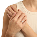 AMOR women's ring, rhodium-plated 925 sterling silver, view 2
