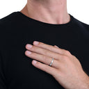 AMOR unisex ring, rhodium-plated 925 sterling silver, view 3