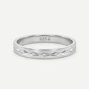 AMOR unisex ring, rhodium-plated 925 sterling silver, view 4