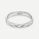 AMOR unisex ring, rhodium-plated 925 sterling silver, view 5