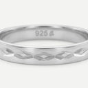 AMOR unisex ring, rhodium-plated 925 sterling silver, view 6