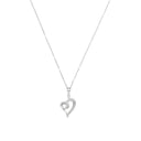AMOR Halskette Damen, 925 Silber rhodiniert, Motiv Herz, Zirkonia weiß, Hauptbild