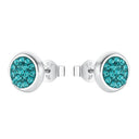 AMOR Ohrring (Ohrstecker) Damen, 925 Silber rhodiniert, Zirkonia türkis, Ansicht 4