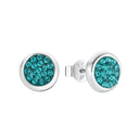 AMOR Ohrring (Ohrstecker) Damen, 925 Silber rhodiniert, Zirkonia türkis, Hauptbild